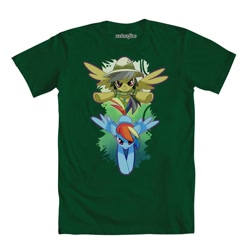 Size: 1000x1000 | Tagged: safe, daring do, rainbow dash, pegasus, pony, clothes, official, shirt, welovefine