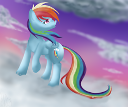 Size: 1200x1000 | Tagged: safe, artist:silent-x-sketch, derpibooru import, rainbow dash, pegasus, pony, cloud, solo