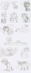 Size: 1578x3773 | Tagged: safe, artist:ravenpuff, princess luna, oc, oc:atjour service, oc:chilly heart, oc:fisheyes, oc:floofy (ravenpuff), oc:flower basket, oc:puffy, oc:rowena, oc:solar fusion, oc:white light, alicorn, bat pony, draconequus, earth pony, human, pegasus, pony, unicorn, ..., :i, bat pony oc, bat wings, bendy straw, brain drain, bust, cake, chest fluff, chibi, clothes, cloven hooves, colt, descriptive noise, doctor, draconequus oc, dress, drinking, drinking straw, earth pony oc, eating, eye scar, eyes closed, face down ass up, faceplant, fangs, female, food, freckles, frog (hoof), glasses, goggles, graph paper, grayscale, grumpy, hat, heart, hoof hold, horn, horse noises, infestation, knife, knife cat, lineart, male, mare, messy eating, monochrome, offscreen character, open mouth, parent:discord, parents:canon x oc, pegasus oc, plate, pointing, pov, raised hoof, scar, scarf, side hug, sitting, skirt, smiling, smoking, smug, spread wings, stallion, starving, straw, tentacles, thinking, traditional art, unamused, underhoof, unicorn oc, wings, x x everywhere