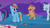 Size: 1054x592 | Tagged: safe, screencap, rainbow dash, rarity, scootaloo, pegasus, pony, unicorn, owl's well that ends well, face, off model