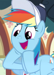 Size: 232x320 | Tagged: safe, screencap, rainbow dash, pegasus, pony, flight to the finish, animation error, solo