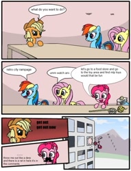 Size: 680x891 | Tagged: safe, derpibooru import, fluttershy, pinkie pie, rainbow dash, earth pony, pegasus, pony, dumb attempt, employer meme, exploitable meme, hejibits, meme