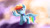 Size: 2560x1440 | Tagged: safe, artist:fuzzyfox11, rainbow dash, pegasus, pony, blue coat, female, mare, multicolored mane, solo, wallpaper