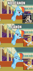 Size: 800x1702 | Tagged: safe, derpibooru import, edit, edited screencap, screencap, rainbow dash, pegasus, pony, the saddle row review, buried lede, close enough, exploitable meme, faic, image macro, j. jonah jameson, meme, not clothes, screencap comic, smug, smugdash