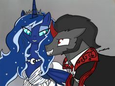 Size: 236x177 | Tagged: safe, artist:lunaofficial, king sombra, princess luna, alicorn, pony, unicorn, vampire, vampony, crossover, dracula, female, lumbra, male, shipping, straight