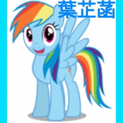 Size: 1024x1024 | Tagged: safe, derpibooru import, rainbow dash, pegasus, pony, chinese, low res image, solo