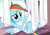 Size: 1089x754 | Tagged: safe, screencap, rainbow dash, pegasus, pony, rainbow falls, bandage, bandaid, bed, bow, medical bondage, solo