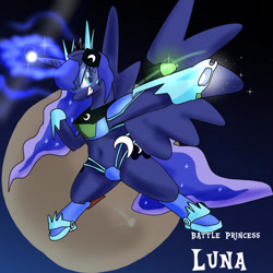 Size: 540x540 | Tagged: safe, artist:kushina13, princess luna, alicorn, pony, armor, battle princess luna, solo, unconvincing armor