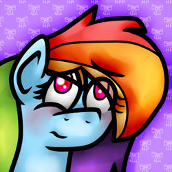 Size: 500x500 | Tagged: safe, artist:hurricanestarpegasus, derpibooru import, rainbow dash, pegasus, pony, :s, solo, wavy mouth