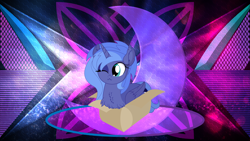 Size: 3840x2160 | Tagged: safe, artist:cyanlightning, artist:laszlvfx, edit, princess luna, alicorn, pony, box, female, filly, pony in a box, solo, wallpaper, wallpaper edit, woona, younger