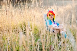 Size: 1024x684 | Tagged: safe, artist:mspia, rainbow dash, human, cosplay, irl, irl human, photo, solo