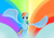 Size: 900x637 | Tagged: safe, artist:sstab29, derpibooru import, rainbow dash, pegasus, pony, detailed background, female, mare, solo