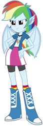 Size: 523x1526 | Tagged: safe, artist:rainbowdashswagger, rainbow dash, bat, vampire, equestria girls, bat wings, race swap, rainbowbat, solo