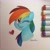 Size: 2448x2448 | Tagged: safe, artist:chelseaz123, derpibooru import, rainbow dash, pegasus, pony, bust, copic, heart, looking at you, marker, marker drawing, markers, portrait, simple background, smiling, solo, tongue out, traditional art, white background, wink