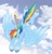 Size: 1222x1280 | Tagged: safe, artist:inkbleederwolf, derpibooru import, rainbow dash, pegasus, pony, clothes, cloud, dive bomb, flying, rainbow jennifer dash, scarf, sky, solo, unshorn fetlocks