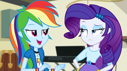 Size: 939x525 | Tagged: safe, derpibooru import, screencap, rainbow dash, rarity, equestria girls, rainbow rocks