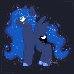 Size: 2000x2000 | Tagged: safe, artist:creampuff, princess luna, alicorn, pony, female, horn, mare, solo