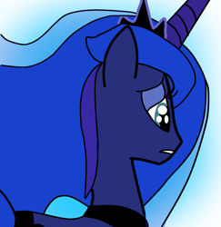 Size: 1682x1727 | Tagged: safe, princess luna, alicorn, pony, female, horn, mare, sad, solo