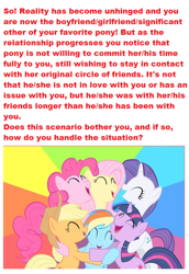 Size: 592x858 | Tagged: safe, derpibooru import, applejack, fluttershy, pinkie pie, rainbow dash, rarity, twilight sparkle, jealous, mane six, poll, text, text only, tl;dr