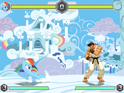 Size: 640x480 | Tagged: safe, artist:pablossb, rainbow dash, pegasus, pony, fighting is magic, crossover, mugen, ryu