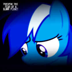 Size: 600x600 | Tagged: safe, artist:kawshee, artist:myardius, rainbow dash, pegasus, pony, album cover, blue, fear of a blank planet, parody, ponified, ponified album cover, porcupine tree, solo, steven wilson