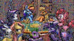 Size: 2580x1452 | Tagged: safe, derpibooru import, edit, edited screencap, screencap, angel bunny, applejack, fluttershy, pinkie pie, rainbow dash, rarity, spike, twilight sparkle, dragon, earth pony, pegasus, pony, unicorn, season 1, season 2, season 3, collage, compilation, mane seven, mane six, meta mosaic, mosaic, photomosaic, poker