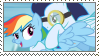 Size: 99x56 | Tagged: safe, rainbow dash, soarin', pegasus, pony, rainbow falls, deviantart stamp, female, male, shipping, soarindash, straight