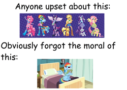 Size: 3072x2184 | Tagged: safe, derpibooru import, edit, edited screencap, screencap, applejack, daring do, fluttershy, pinkie pie, rainbow dash, rarity, twilight sparkle, equestria girls, read it and weep, bed, book, comic sans, equestria girls drama, hospital bed, hospital gown, humane five, humane six, mane six, op has a point