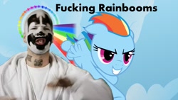 Size: 1280x720 | Tagged: safe, rainbow dash, pegasus, pony, insane clown posse, meme, shaggy 2 dope, vulgar