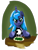 Size: 1200x1600 | Tagged: safe, artist:platinumdrop, princess luna, alicorn, pony, broccoli, female, filly, food, simple background, transparent background, woona, younger