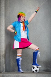 Size: 640x960 | Tagged: safe, artist:drowninginrice, rainbow dash, human, equestria girls, cosplay, irl, irl human, photo, solo