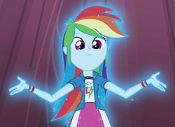 Size: 991x720 | Tagged: safe, derpibooru import, screencap, rainbow dash, equestria girls, friendship games, cute, glow, sparkles