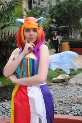 Size: 2720x4096 | Tagged: safe, artist:geekeryandsuch, rainbow dash, human, cosplay, irl, irl human, photo