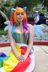 Size: 2720x4096 | Tagged: safe, artist:geekeryandsuch, rainbow dash, human, cosplay, irl, irl human, photo