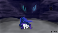 Size: 1360x768 | Tagged: safe, artist:midnightsonare, princess luna, rarity, alicorn, pony, unicorn, spoiler:comic08