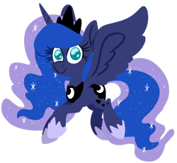 Size: 1024x941 | Tagged: safe, artist:misty-sparkles, artist:mistysparkles, princess luna, alicorn, pony, chibi, cute, female, lineless, lunabetes, mare, no pupils, simple background, solo, transparent background