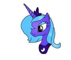 Size: 451x378 | Tagged: safe, artist:whistle blossom, princess luna, alicorn, pony, autodesk sketchbook, crown, digital art, jewelry, necklace, regalia, s1 luna, simple background, smiling, solo, white background