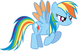 Size: 1024x680 | Tagged: safe, artist:appuljack, rainbow dash, pegasus, pony, troll, fake, rainbow power, solo