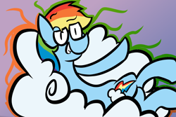 Size: 1080x720 | Tagged: safe, artist:goldenled, derpibooru import, rainbow dash, pegasus, pony, cloud, solo