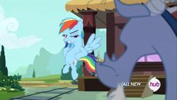 Size: 1280x720 | Tagged: safe, screencap, discord, rainbow dash, pegasus, pony, three's a crowd, blue flu