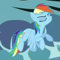 Size: 206x206 | Tagged: safe, screencap, rainbow dash, pegasus, pony, three's a crowd, flying, solo