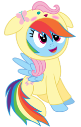 Size: 718x1114 | Tagged: safe, artist:s.guri, derpibooru import, fluttershy, rainbow dash, pegasus, pony, clothes, costume, simple background, transparent background, vector