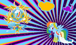 Size: 2000x1200 | Tagged: safe, artist:evilarticfox, rainbow dash, pegasus, pony, clothes, dress, gala dress, solo, wallpaper