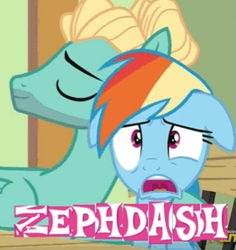 Size: 391x415 | Tagged: safe, derpibooru import, rainbow dash, zephyr breeze, pegasus, pony, flutter brutter, expand dong, exploitable meme, female, floppy ears, male, meme, shipping, straight, zephdash