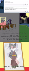 Size: 1280x3124 | Tagged: safe, artist:fraglantia, rainbow dash, rarity, pegasus, pony, unicorn, ask, batman, batmare, batmare returns, catwoman, comic, dc comics, female, future, lesbian, raridash, shipping, tumblr