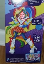 Size: 574x840 | Tagged: safe, rainbow dash, equestria girls, rainbow rocks, aladdin sane, david bowie, ziggy stardust