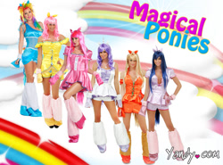 Size: 750x555 | Tagged: safe, derpibooru import, applejack, fluttershy, pinkie pie, rainbow dash, rarity, twilight sparkle, human, cosplay, costume, irl, irl human, mane six, photo