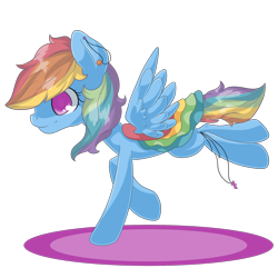 Size: 2000x2000 | Tagged: safe, artist:rue-willings, rainbow dash, pegasus, pony, clothes, dress, rainbow dash always dresses in style, solo