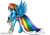 Size: 1024x725 | Tagged: safe, artist:julunis14, derpibooru import, rainbow dash, pegasus, pony, the best night ever, clothes, dress, gala dress, rainbow dash always dresses in style, solo