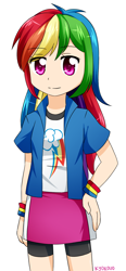 Size: 800x1725 | Tagged: safe, artist:djsakura-chan16, rainbow dash, equestria girls, human coloration, humanized, light skin, solo